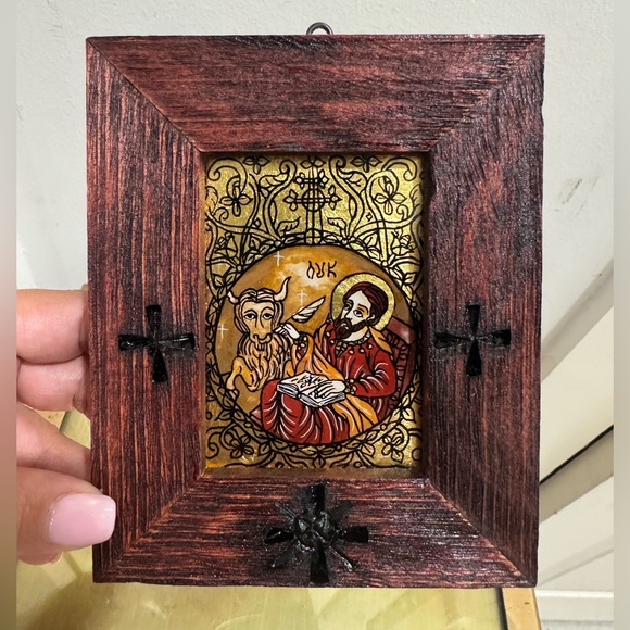 Framed Wood icon of Saint Luke the Evangelist - Picture 4 of 7